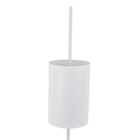 Luminária de Chão Flâmbo Aço 1850mm Cabo Tecido  Vermelho 2xE27 - Branco Fosco