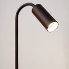 Luminária Chão Balizador Espeto Jardim Curvo Marrom 80cm