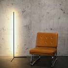 Luminária Chão Canto Moderna Slim Led Integrado Perfil Linear