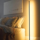 Luminária Chão Canto Moderna Slim Led Integrado Perfil Linear