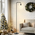 Luminária Chão Coluna Slim Metálica Curva Para 1 Lâmpada  1,3