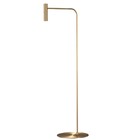 Luminária Chão Coluna Slim Metálica Curva Para 1 Lâmpada Mini