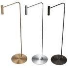 Luminária Chão Coluna Slim Metálica Curva Para 1 Lâmpada Mini