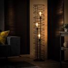 Luminária Chão Industrial Metálica P/ 3 Lâmpadas Cilíndrica -