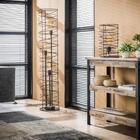 Luminária Chão Industrial Metálica P/ 3 Lâmpadas Cilíndrica -