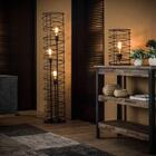 Luminária Chão Industrial Metálica P/ 3 Lâmpadas Cilíndrica -