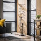 Luminária Chão Industrial Metálica P/ 3 Lâmpadas Cilíndrica -