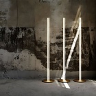 Luminária Chão Moderna Luxo Duas Colunas Slim Linerares Led I