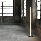 Luminária Chão Moderna Luxo Duas Colunas Slim Linerares Led I