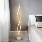 Luminária Chão Moderna Slim Led Integrado Duplo Perfil Espira