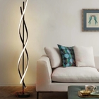 Luminária Chão Moderna Slim Led Integrado Duplo Perfil Espira