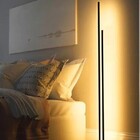 Luminária Chão Moderna Slim Linear 2 Perfis P/ Fita Led (incl