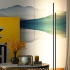 Luminária Chão Moderna Slim Linear 2 Perfis P/ Fita Led (incl