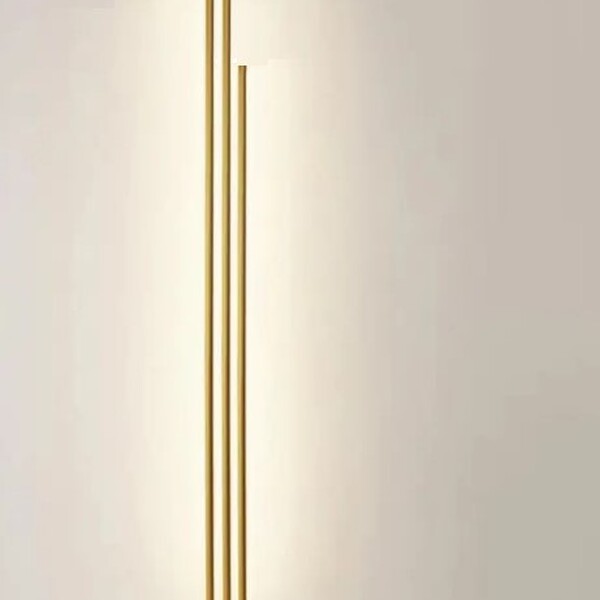 Luminária Chão Moderna Slim Linear 3 Perfis P/ Fita Led (incl