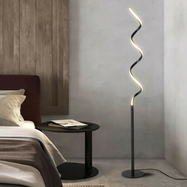 Luminária Chão Moderna Sofisticada Slim Led (inclusa) Espiral