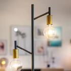 Luminária Chão Slim Metálica Estilo Industrial P/2 Lâmpadas E