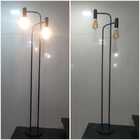 Luminária Chão Slim Metálica Moderna Sofisticada 2 Hastes Cur