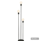 Luminária Chão Slim Metálica Retrô 3 Hastes 3 Alturas P/3 Lâm