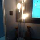 Luminária Chão Slim Metálica Retrô 3 Hastes 3 Alturas P/3 Lâm