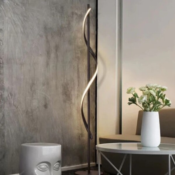 Luminária Chão Slim Moderna Luxo Coluna Metálica + Led Integr