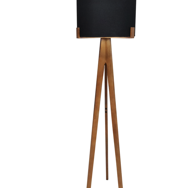 Luminária Coluna De Chão Austria Desm Cedro Preto