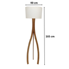 Luminária Coluna De Chão Ipanema Cedro Cru