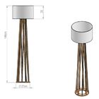 Luminária Coluna De Chão Soft Cedro Crú