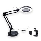 Luminária Com Lupa Articulável Led Ring Light Garra E Base
