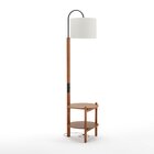 Luminária Com Mesa Auxiliar Decorativa Agatha Champagne