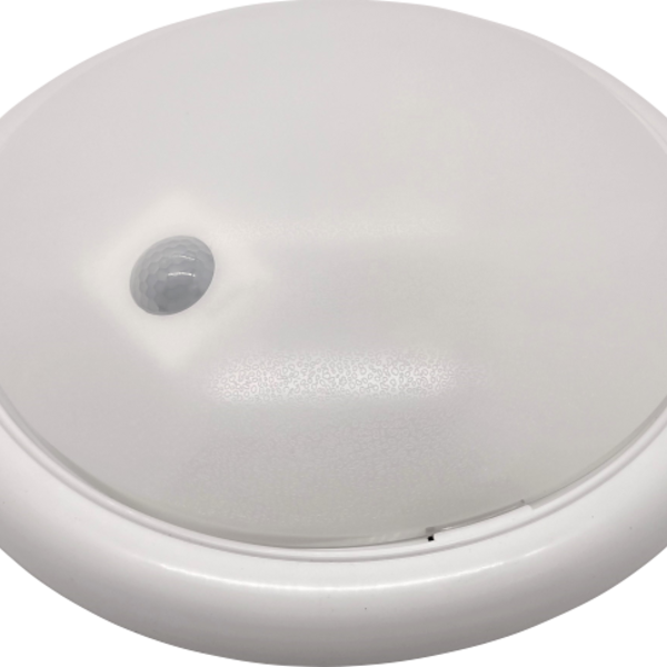 Luminária Com Sensor De Presença E Fotocélula Redonda