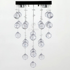 Luminária Cristal Acrílico Alto Brilho Para Sala Base Inox