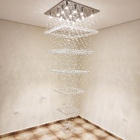 Luminária Cristal Alto Brilho Vão De Escadas Moderno