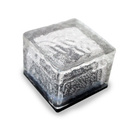 Luminária Cubo De Gelo Led Solar Luz Branco Quente Área Exter