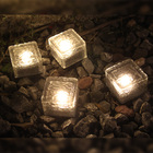 Luminária Cubo De Gelo Led Solar Luz Branco Quente Área Exter