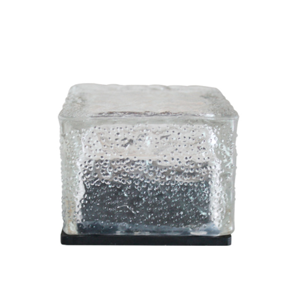 Luminária Cubo De Gelo Led Solar Luz Branco Quente Área Exter