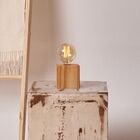 Luminária Cubo Madeira Pinus