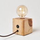 Luminária Cubo Teca Natural