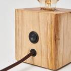 Luminária Cubo Teca Natural