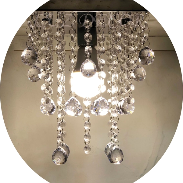 Luminária De Acrílico Alto Brilho Já Vai Montado Com Led 35cm