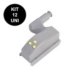 Luminaria De Armario Led Kit 12 Uni Dobradiça Automatica Guar