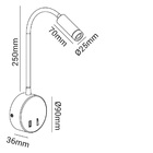 Luminária De Cabeceira Mamba Usb 3w 3000k