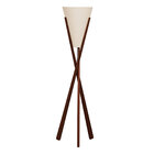 Luminária De Chão 1,50m De Madeira Wengue E Algodão 949.12