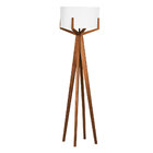 Luminária De Chão 1,62m De Madeira Imbuia E Branco 917.03