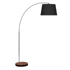 Luminária De Chão 1,80m De Madeira Wengue E Preto 589.12