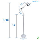 Luminaria De Chão 1,90m Articulada Abajour De Chão Coluna Ped