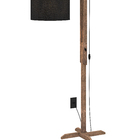 Luminária De Chão Abajur De Piso Com Cúpula E Pés De Madeira