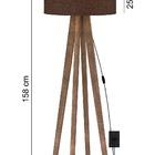 Luminaria De Chão Abajur Quatro Pés Madeira Retrô Luxo  Cúpul