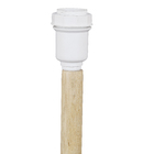 Luminária de Chão Branca e Bege 1,45m BM Lamps