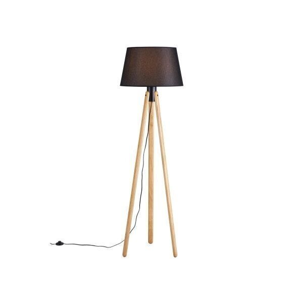 Luminária De Chão Cúpula Trippé Madeslustre Castanho/preto