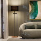 Luminaria De Chão De Tomada Alto Padrão Com Base Industrial P